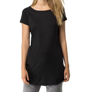 Camiseta Túnica de Maternidad Casual y Transpirable para Verano, 100% Algodón Jersey Ecológico, Manga Corta, 220g, con Logo - Product Image 2