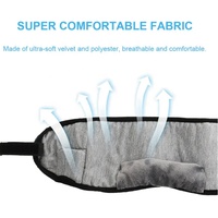 Masque de sommeil musical sans fil Bluetooth 5.3 avec écouteurs intégrés, transmission 10M, en velours, occultant la lumière, 10 heures d'autonomie
