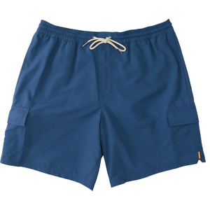 Short de bain cargo bleu uni pour homme, taille élastique personnalisée, séchage rapide, cordon de serrage, décontracté, en tissu Oxford 2026 - Product Image 1