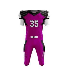 Uniforme de Fútbol Americano Sublimado de Alta Calidad, 4 Piezas, Material de Tela, Precio Económico, Conjuntos Deportivos Personalizados, Pantalones Cortos - Product Image 3