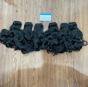 Proveedor de Cabello Natural, Cabello Ondulado Natural en Trama, Paquetes de Cabello Natural Doblemente Tramado, Color Negro Natural - Product Image 4