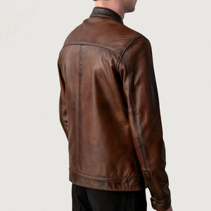 OEM/ODM Service Low MOQ Men's <b>Biker</b> <b>Jacket</b> Full Sleeve Heavyweight Low Price Factory Direct Supply Men's Leather <b>Jacket</b> - Product Image 6