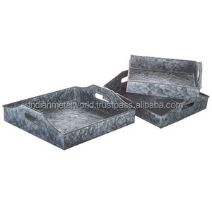 กระถางเหล็กชุบสังกะสีราคาถูกและกระถางดอกไม้ในร่มชาวไร่เคลือบผงสีเขียวสำหรับตกแต่งบ้านและสวน - Product Image 3