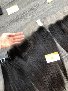 Cabello Humano Virgen Ruso de Alta Calidad, Color Personalizado, de 1 a 3 Años, Sin Procesar, con Doble Trama a Máquina, Inyección de Cinta, Decoloración - Product Image 4