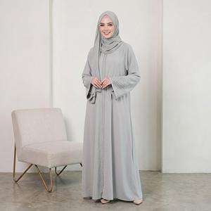 High Quality Casual Solid Color Islamic Niqab Face Cover Veil Muslim Women's Hooded Full Long Hijab Plus Size Polyester - Product Image 3