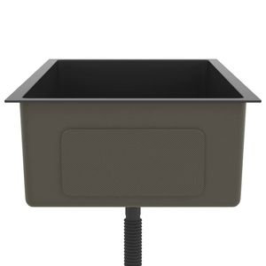 Lavello da cucina in acciaio inossidabile nero fatto a mano - Product Image 5