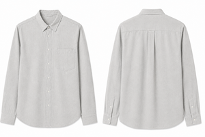 Chemise en chambray de coton décontractée pour homme, respirante, à manches longues, tissée pour l'été - Product Image 4