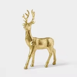 Centro de Mesa Navideño de Lujo con Reno Metálico para Reuniones Festivas - Product Image 3