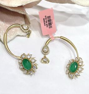 ต่างหูทองเหลืองคุณภาพสูง ดีไซน์น่ารัก ประดับเพชรซิร์คอนระยิบระยับ สามารถถอดออกได้ เหมาะสำหรับงานเลี้ยงตอนเย็น แฟชั่นทันสมัยสำหรับผู้หญิง - Product Image 5