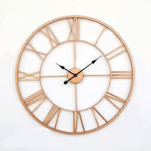 Reloj de Pared Redondo Dorado Moderno, Reloj Decorativo con Marco Minimalista, Acento Interior de Lujo Contemporáneo - Product Image 3
