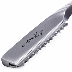 Navaja de Afeitar Plegable Profesional Kobe Pegasus, Navaja de Barbero de Acero Inoxidable con Cuchilla Reemplazable y Logotipo Personalizado - Product Image 2