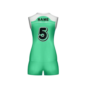 Unisex Blue White Sublimated <b>Volleyball</b> Jersey <b>Set</b> Sleeveless Crew Neck Moisture Wicking Fitted Sportswear All Seasons Front - Product Image 5