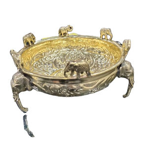 Décoration d'intérieur, Urli en laiton fait main, design éléphant, artisanat métallique, bol à fleurs flottant pour la maison, le jardin, la décoration festive - Product Image 1