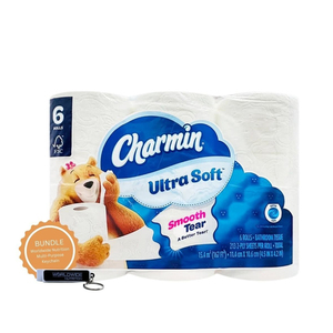 Papier toilette Mega Rolls, 32 rouleaux, 231 feuilles, C-harmin Ultra Soft Extra Per Roll, papier toilette de luxe doux pour la salle de bain - Product Image 2