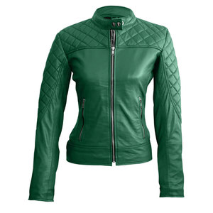 Premium genuine <b>leather</b> <b>jacket</b> for women warm fashion - Product Image 6