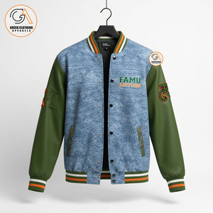 Custom Waterproof Quilted <b>Lining</b> FAMU <b>Fleece</b> Hooded Eco-Friendly Breathable Winter Standard Unisex College Varsity <b>Jacket</b> 400g - Product Image 1