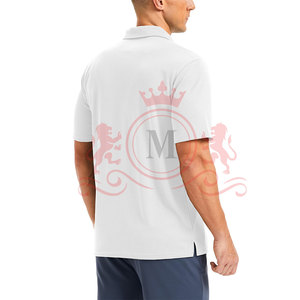 Clean Finish White Polo Shirt Lightweight Breathable Material <b>Classic</b> Fit Short Sleeve Minimal Casual Style - Product Image 2