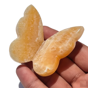 Vente en gros de calcite jaune naturelle, ailes de papillon 3D sculptées dans le cristal, pierre énergétique, spécimen minéral de guérison, décoration pour la maison et le bureau - Product Image 6