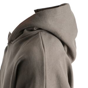 Pull-over à capuche personnalisé pour hommes, tissage au crochet, sweat-shirt à capuche épais d'hiver en coton teint uni, technique sans ficelle - Product Image 2