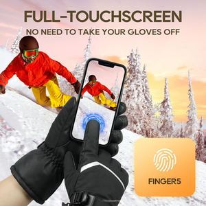 Guantes Térmicos Profesionales para Esquí, Manoplas Impermeables para Snowboard, Equipo Transpirable de Invierno con Tela de Alta Densidad para Deportes de Nieve - Product Image 6