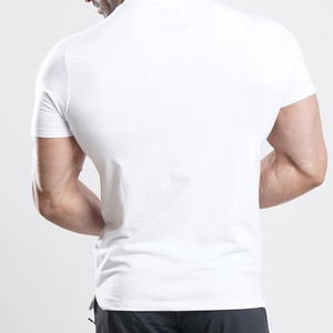 Camiseta Casual Ajustada para Hombre, Material Suave y Elástico, Manga Corta, Silueta Atlética, Ropa de Entrenamiento para Gimnasio, Colores Personalizados - Product Image 2