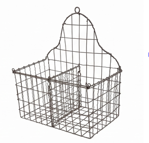 Fine Quality Rustic Metal <b>Wire</b> Storage <b>Basket</b> Rectangle <b>Hanging</b> Multi-Purpose Neatening Container - Product Image 1