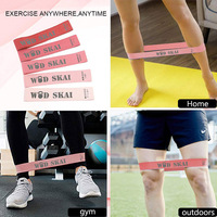 Ensemble de 5 bandes de résistance pour l'exercice, pour femmes et hommes, en TPE/latex, écologiques, durables, 3 niveaux de résistance, thérapie physique, personnalisables