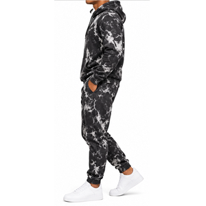 Tie Dye Tracksuit <b>Set</b> with Pullover Hoodie and Tapered <b>Joggers</b> Everyday Casual Sportswear for Men and <b>Women</b> Wholesale for Retail - Product Image 3