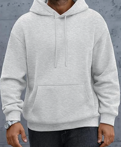 Sudadera con Capucha para Hombre, Casual, 100% Algodón, con Cordón Ajustable, Manga Larga, Forro Polar, con Bolsillo, para Invierno - Product Image 3