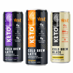 เครื่องดื่มกาแฟชงเย็น vinut 280มล. 24แพ็ค, พร้อมที่จะดื่ม, แข็งแรงพิเศษ, เรียบ, อินทรีย์, ตัวอย่างฟรี, ขายส่ง - Product Image 2