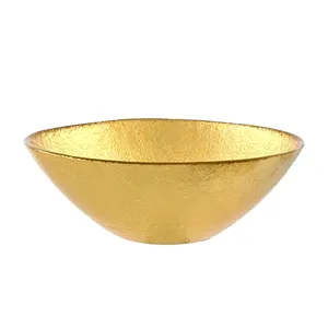Tazón Decorativo Hecho a Mano de Acero Inoxidable con Acabado Espejo de Grado Alimenticio para Uso en Hostelería, Tazón Redondo Dorado para Servir - Product Image 1