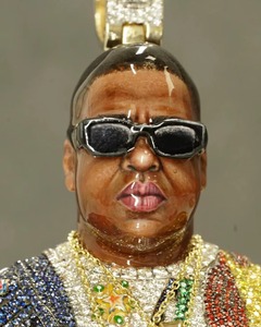 Pendentif Thème Christopher Wallace Or 24K Moissanite Sertie Clos Style Hiphop Bijoux Homme Cadeau Breloque Pendentifs Iced Out - Product Image 4