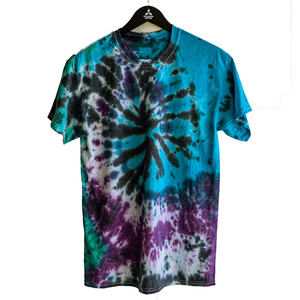 Camiseta Tie Dye en Espiral con Logotipo Personalizado, 100% Algodón, Estilo Urbano Holgado, Informal, Unisex, para Verano, Venta al Por Mayor - Product Image 1