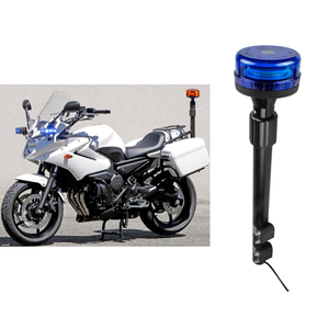 12-24VDC multi-fonction LED <span class=keywords><strong>moto</strong></span> pôle lumière SAE EMC approuvé ambre rouge bleu lentilles de couleur nouveau noir haut moteur vélo arrière - Product Image 2