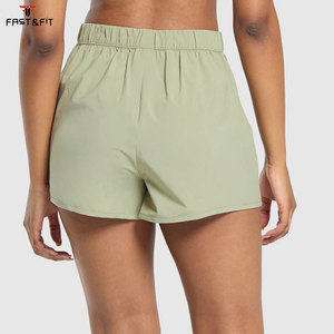 กางเกงโยคะชายหาดสีพื้นไซส์ใหญ่สำหรับผู้หญิงรุ่นใหม่ ระบายอากาศได้ดี กางเกงขาสั้นชายหาดแบบเรียบๆ สั่งทำได้ - Product Image 2