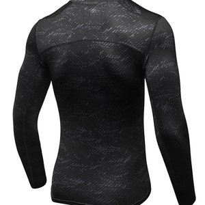 Printed Rash Guard Tee <b>Men</b> Long Sleeve Base Layer T-<b>Shirt</b> Spandex Polyester Sports <b>Compression</b> Top <b>Men</b> Workout Wear Tight <b>Shirt</b> - Product Image 5