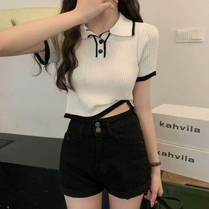เสื้อเชิ้ตผู้หญิง แขนสั้น ลำลอง ผ้าถัก คอตตอน/ใยไผ่ ระบายอากาศได้ดี ทรงปกติ จาก Topshop - Product Image 1