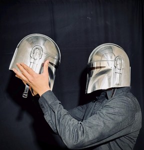 Casco de Cazador de Recompensas Mandaloriano de Star Wars, Casco de Acero de Ciencia Ficción para Cosplay, Casco Medieval de Guerrero, Armadura Hecha a Mano - Product Image 4