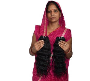 Wholesale 100% <b>Cheap</b> Indian Virgin Remy Cuticle Aligned Black Wavy Bundles Raw Unprocessed Indian Human Hair <b>Extensions</b> - Product Image 1