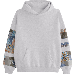 Sweat à capuche épais de haute qualité en molleton bouclette 100 % coton, épaules tombantes, sans cordons, coupe classique, respirant, séchage rapide - Product Image 1