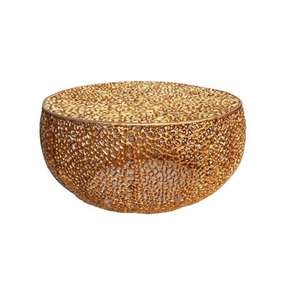 Mesa de Centro de Metal Dorado de Alta Gama, Chapada en Oro, con Textura Moderna, de Alta Calidad - Product Image 5