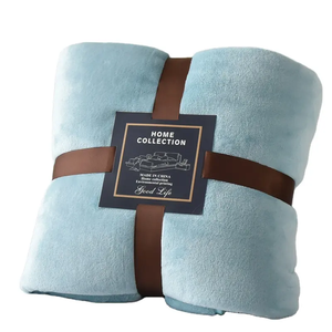 Home Collection Plush <b>Throw</b> <b>Blanket</b> Solid Light <b>Blue</b> Rectangular Eco-Friendly Machine Wash Four Seasons Use - Product Image 1