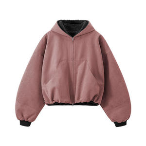 Sweat à capuche vintage pour homme, nouvelle tendance, en peluche courte avec capuche contrastante, taille XL, en toile, style streetwear de marque - Product Image 1