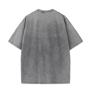 Camiseta Oversize de Algodón Pesado con Estampado Gráfico y Lavado Ácido, Estilo Urbano, Personalizada OEM para Venta al por Mayor - Product Image 2
