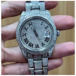 Montre de Luxe pour Homme en Quartz, Style Épuré, Sertie de Diamants Moissanite - Product Image 3