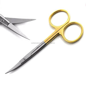 Tijeras Quirúrgicas de Iris Reutilizables de Acero Inoxidable Plateado WPS-FG2-TC de World Precision Surgical, Curvas de 115 mm, Ergonómicas, Manuales, para Cirugía Dental - Product Image 4