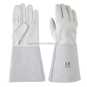 Gants de soudage TIG de haute qualité non doublés - Usage général, anti-chaleur, ignifuges, avec manchette de sécurité en cuir de chèvre, anti-coupure - Product Image 1