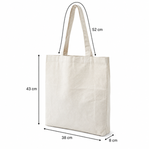 กระเป๋าผ้าแคนวาสขนาด 8 ออนซ์ พร้อมช่องใส่ของด้านใน ขนาด 38x43x8 ซม. รับทำโลโก้ตามสั่ง ขายส่ง แบรนด์ส่วนตัว รับผลิตแบบ OEM ODM - Product Image 4