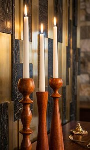 Rustic Luxury Acacia Wood <b>Candle</b> Stand 8 Inch Handmade Wooden <b>Candle</b> <b>Holder</b> for Home Table Decor Decorative Homeware - Product Image 2