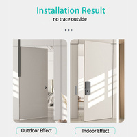 Cerradura Inteligente Invisible YX10 Compatible con Tuya para la Nube, Control por Tarjeta IC y Aplicación, Control Remoto Opcional, Seguridad para Puertas de Vidrio